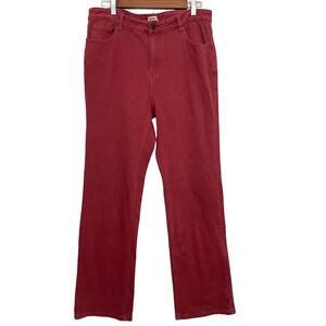 L.L. Bean Classic Fit Pants Size 12 Red Straight Leg‎ Stretch